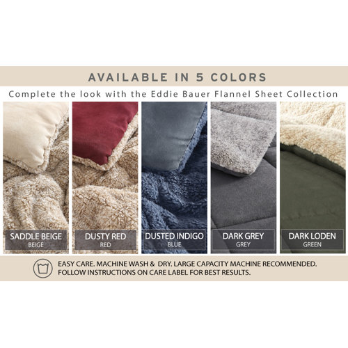 Eddie Bauer Sherwood Cozy Reversible Micro Suede Comforter Set